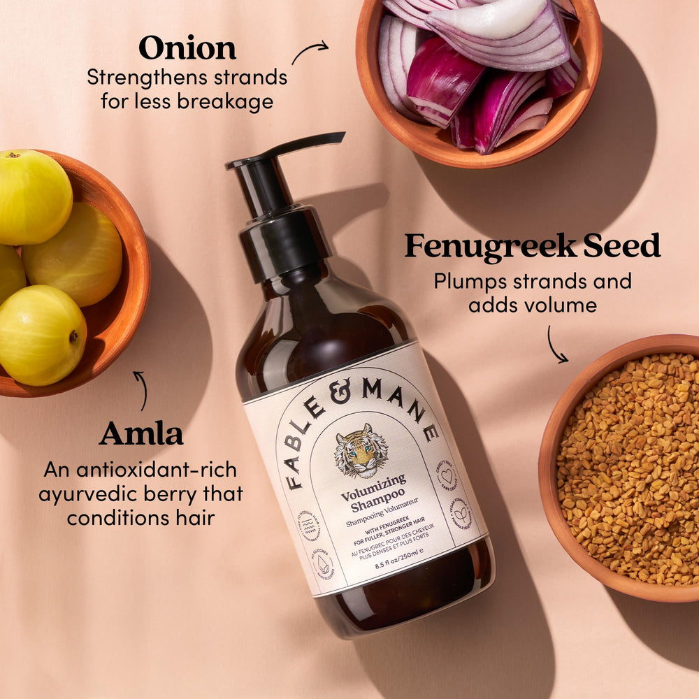 Fable & Mane shampoo lather on fine hair showing gentle cleansing and lift