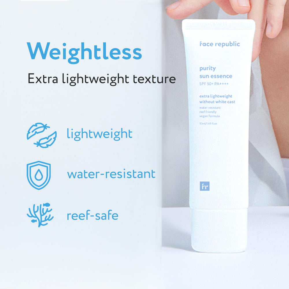 Face Republic sunscreen texture pump drop demonstrating lightweight spread