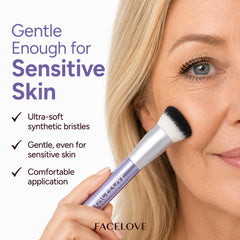 FACELOVE brush focusing on concealer application for precise, buildable coverage