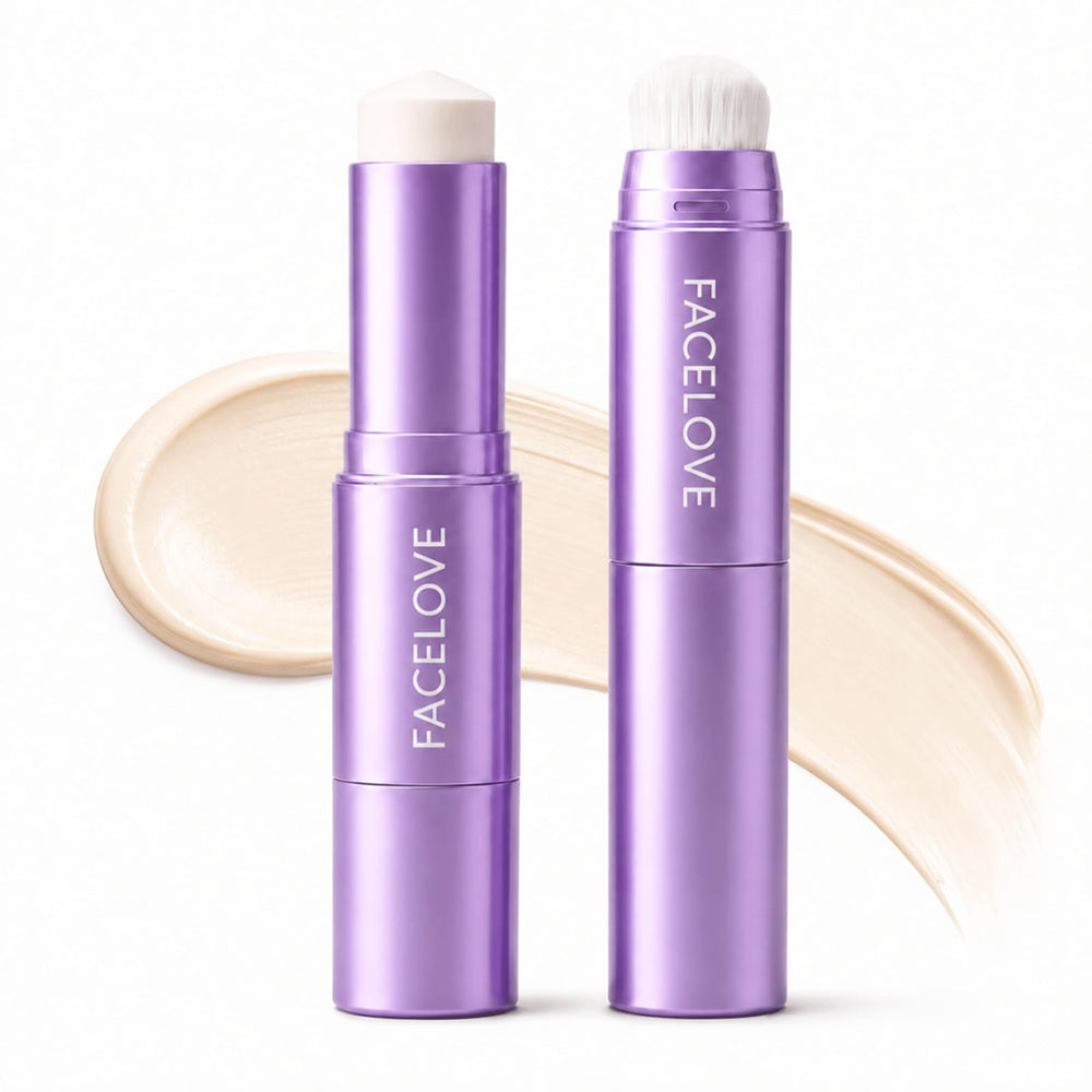 FACELOVE foundation stick front view shows compact design and easy application