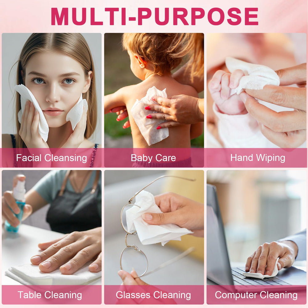 FACEMADE stack of towels on sink showing hygienic single-use convenience