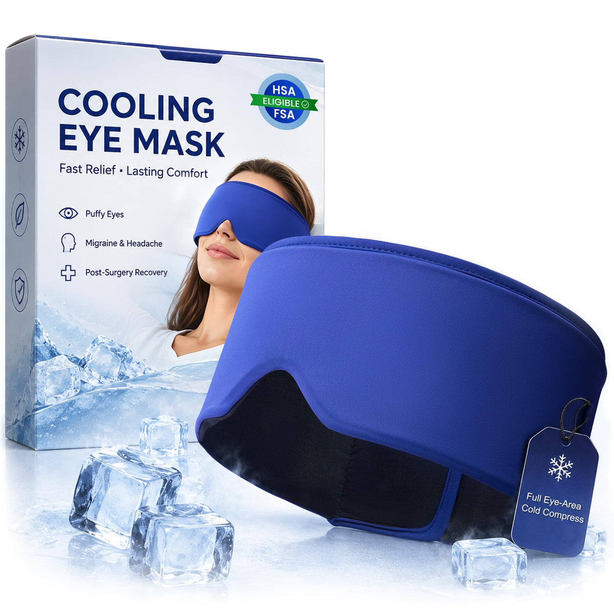 Facemoon front view of mask showing full‑coverage cooling benefit