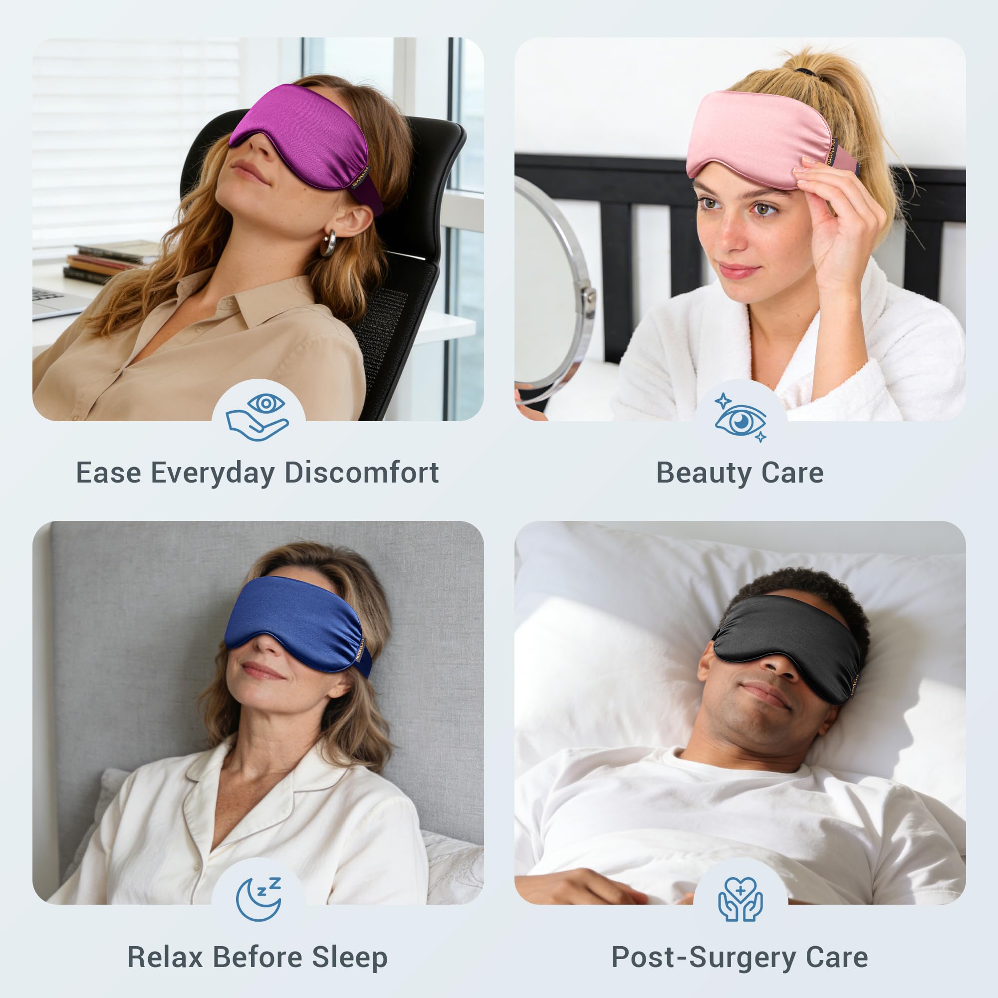 Facemoon lifestyle on bedside table shows easy reach for nightly use
