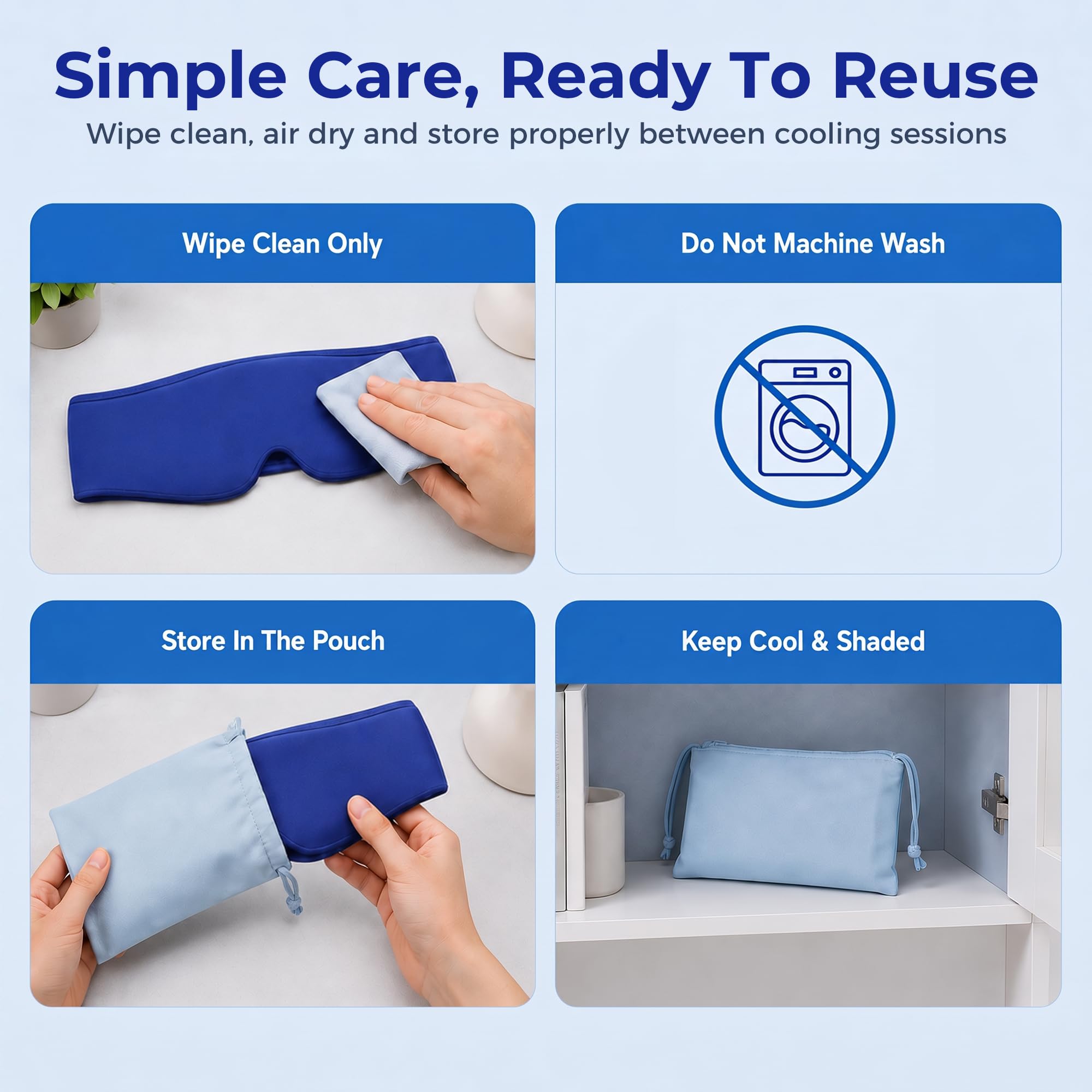 Facemoon placed on bedside table for nighttime wind-down routine