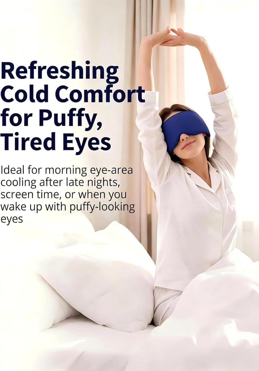 Facemoon mask worn while lying down demonstrating headache relief