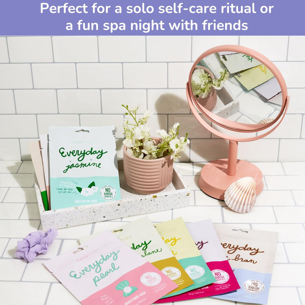 FACETORY back package label with ingredients and cruelty-free badge