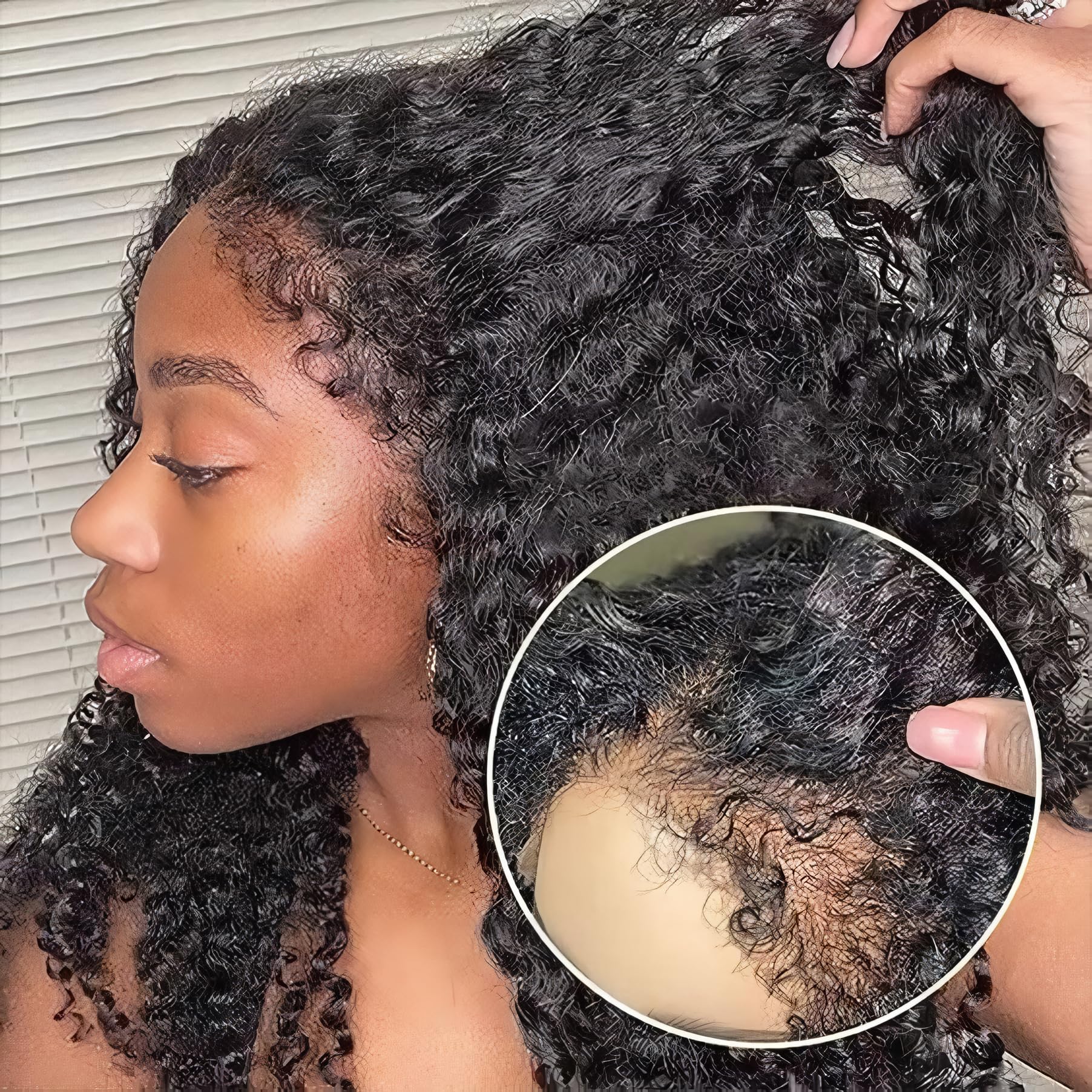 FACMOOD front view showing 13x4 HD lace and natural-looking volume