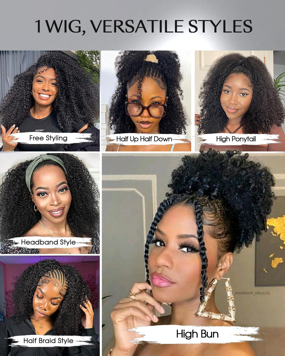 FACMOOD styled high ponytail lifestyle shot showing versatile look