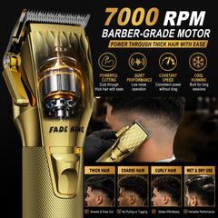 FADEKING trimmer held in hand to show scale and comfortable ergonomic control