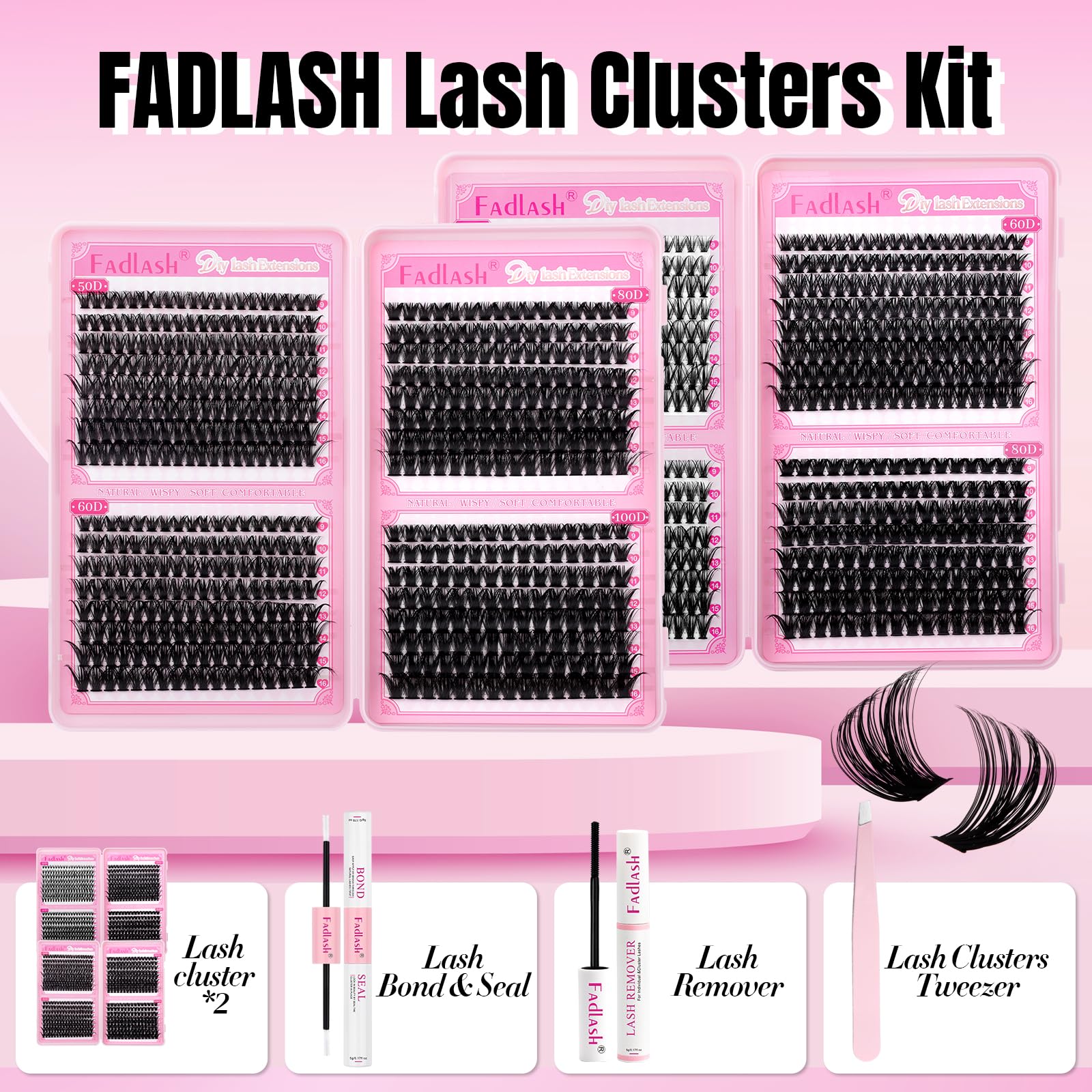 FADLASH close-up of cluster texture highlighting soft lightweight fibers