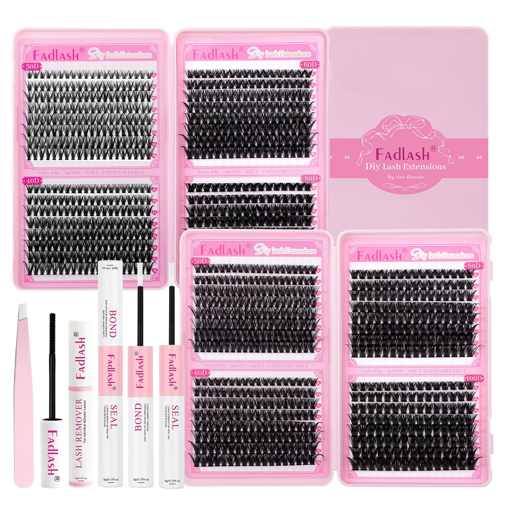 FADLASH open cluster trays displaying mixed lengths and densities