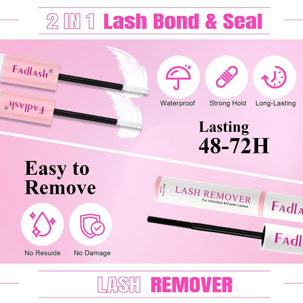 FADLASH remover bottle detail for safe, precise adhesive removal