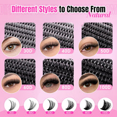 FADLASH tweezers and application tools arranged for easy use