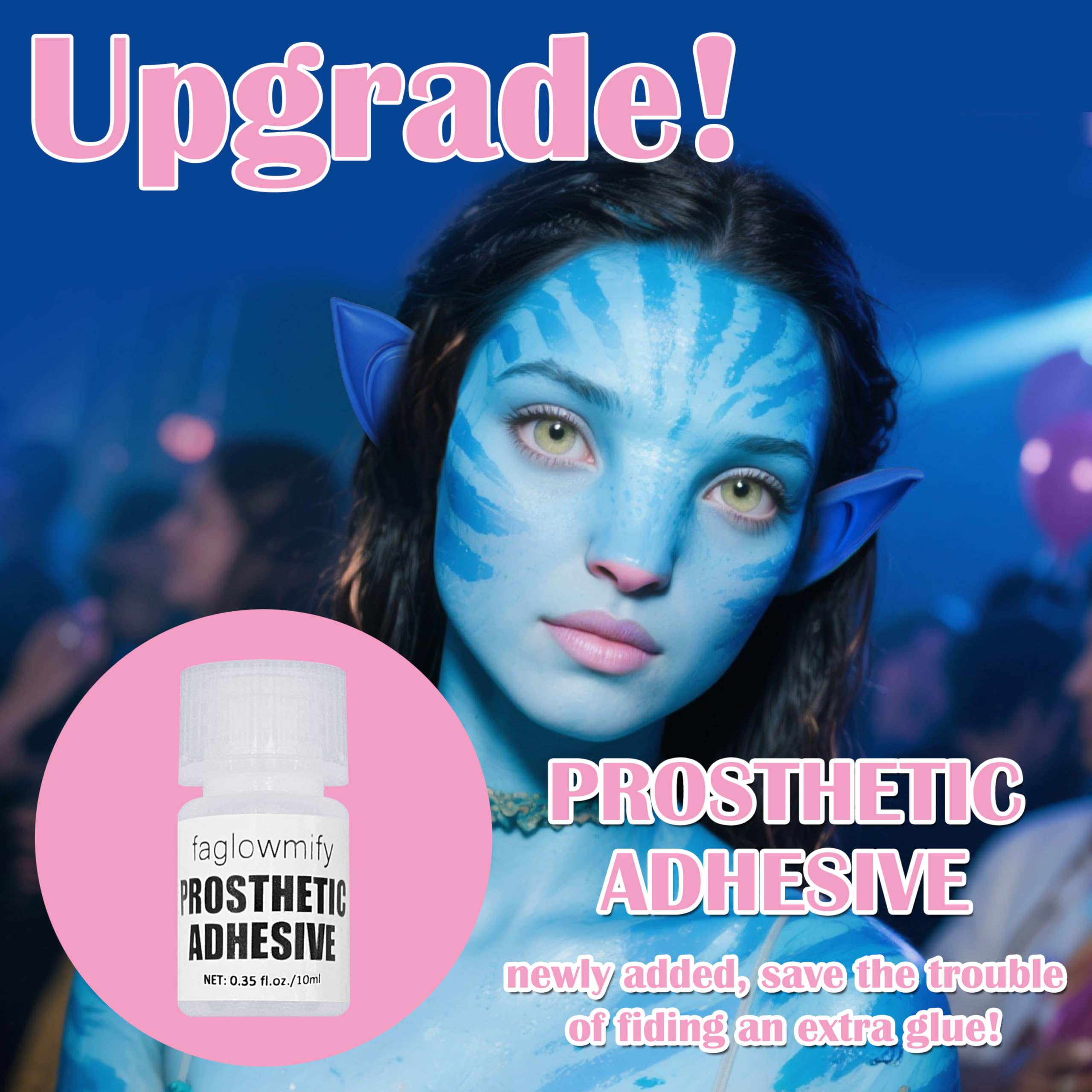 faglowmify blue and white face paint open jars for strong coverage