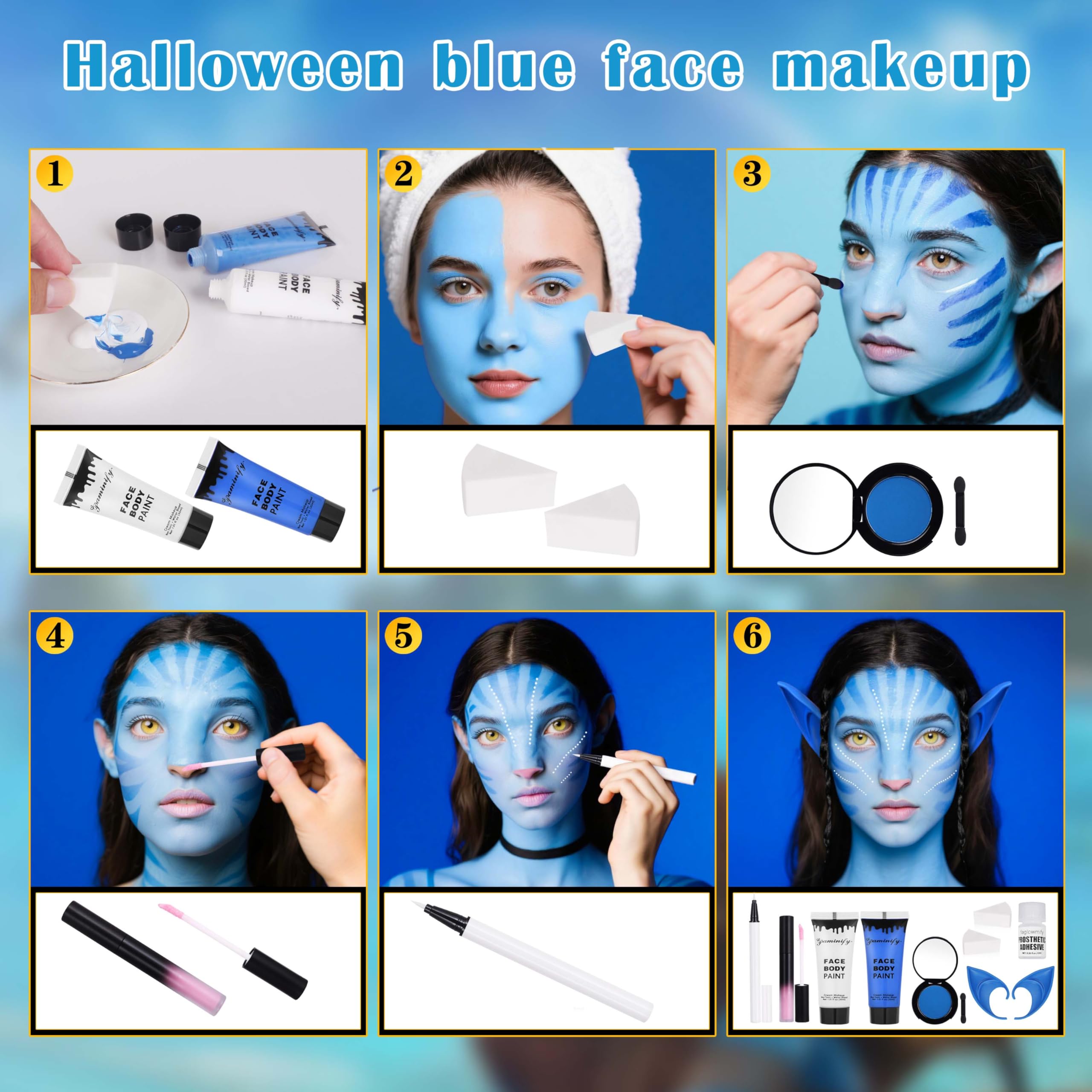 faglowmify white UV eyeliner close-up glowing under blacklight