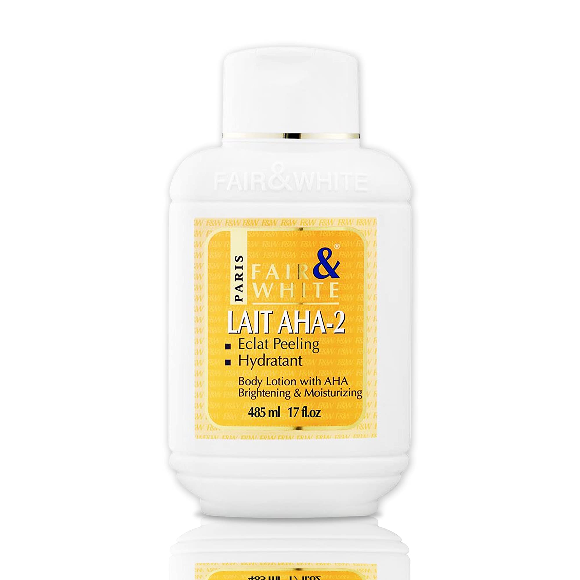 FAIR & WHITE front bottle showing 500ml size and clear label benefit