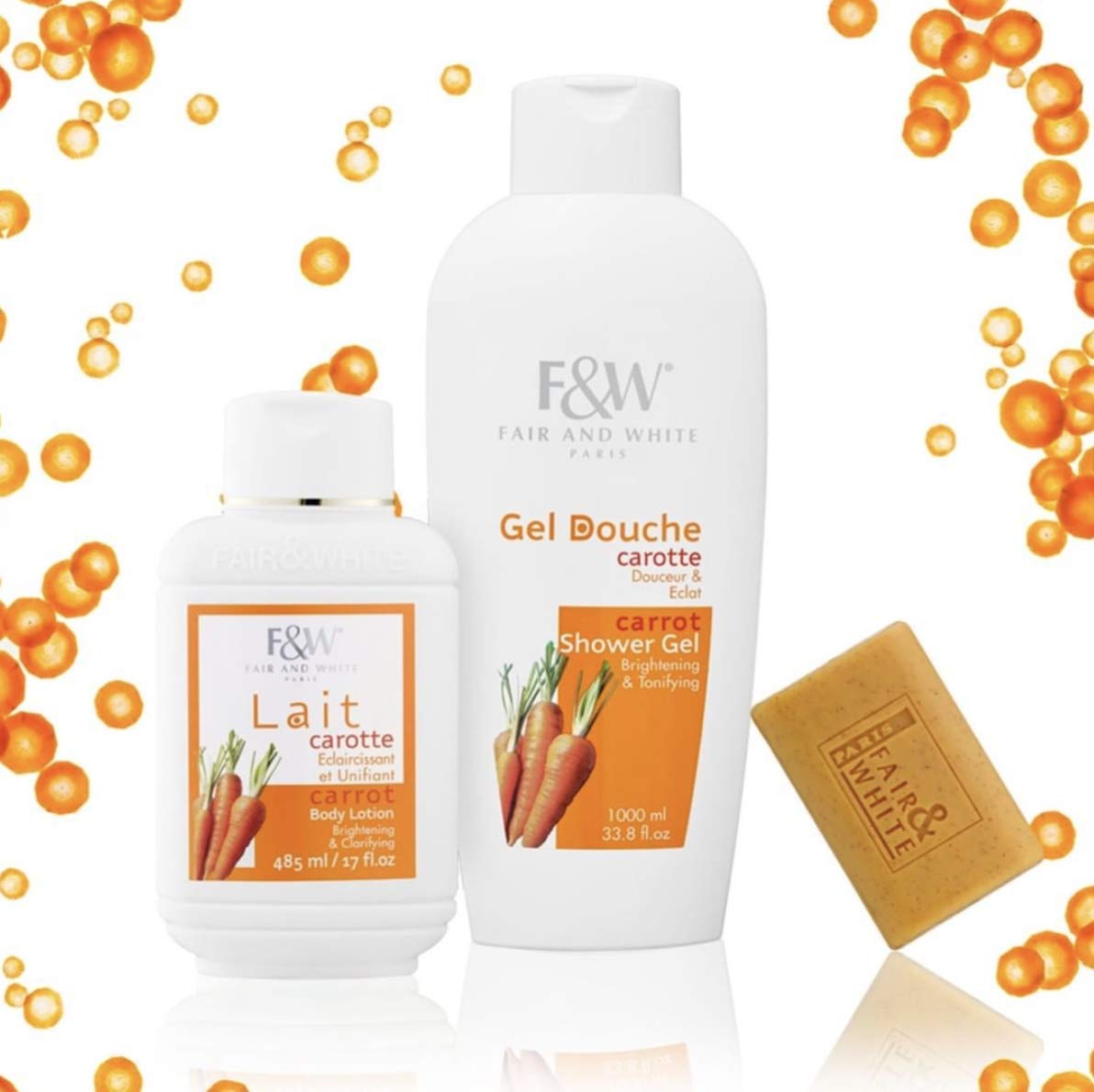 FAIR & WHITE micronized apricot stones texture revealing exfoliating particles