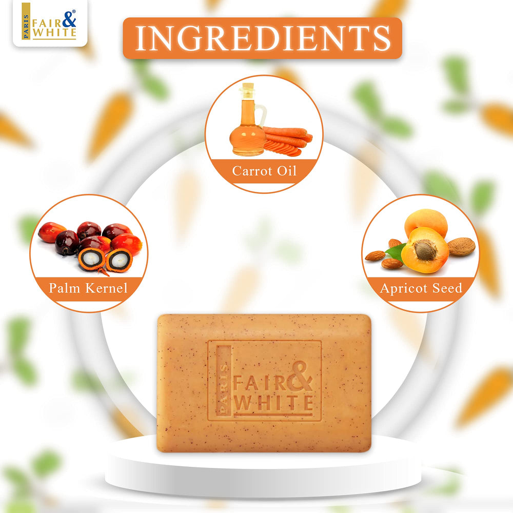 FAIR & WHITE carrot oil close-up highlighting nourishing vitamin content