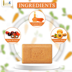 FAIR & WHITE carrot oil close-up highlighting nourishing vitamin content