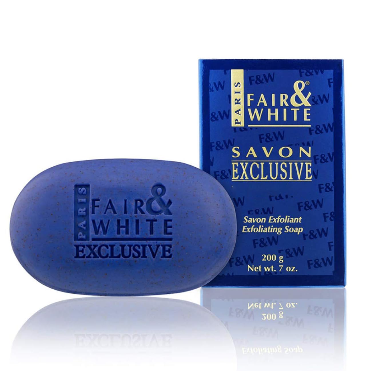 FAIR & WHITE front packaging showing bar and brand, promotes clear benefits