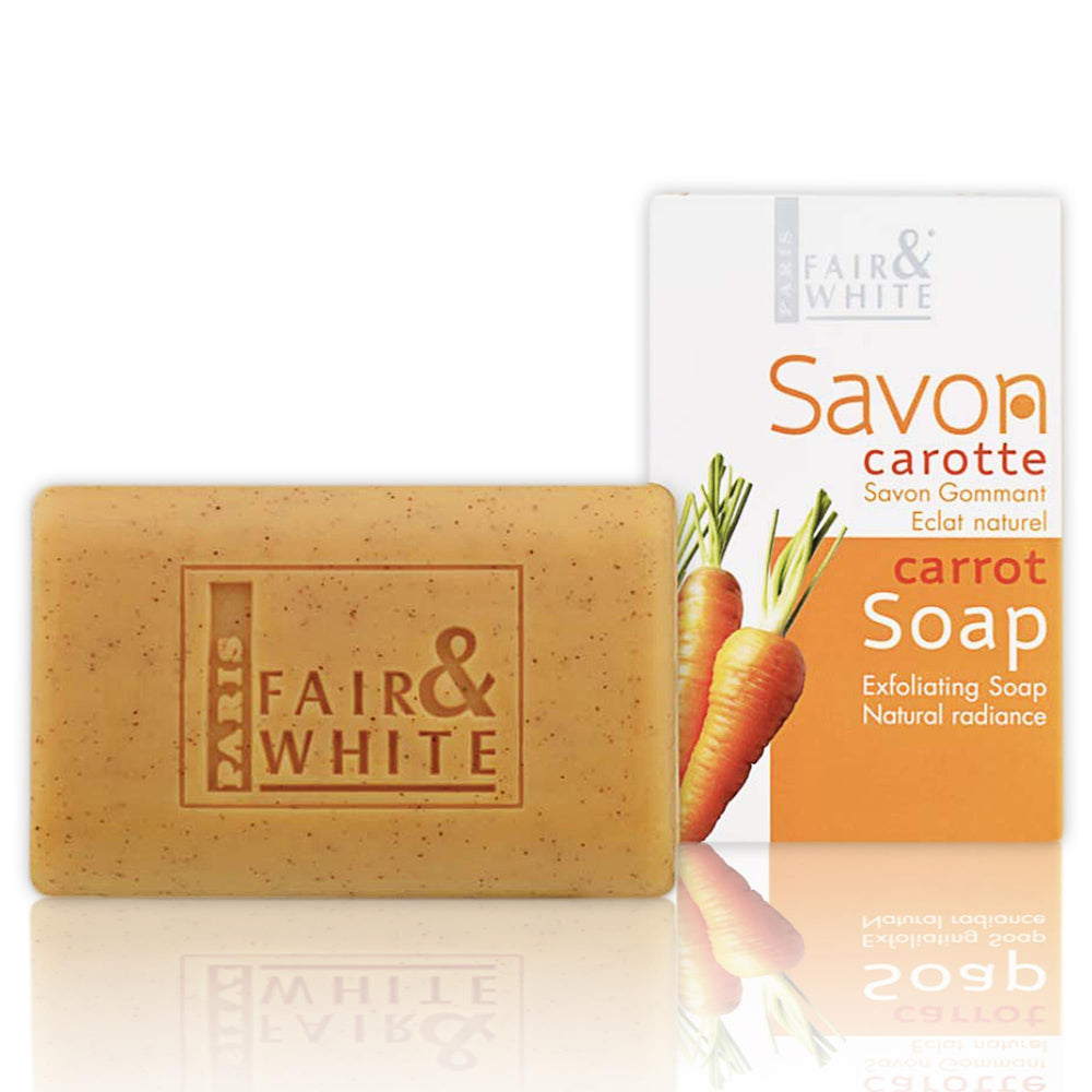 FAIR & WHITE soap front packaging showing product and benefits