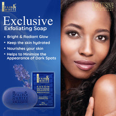FAIR & WHITE rich creamy lather in hands, highlights hydrating cleansing benefit