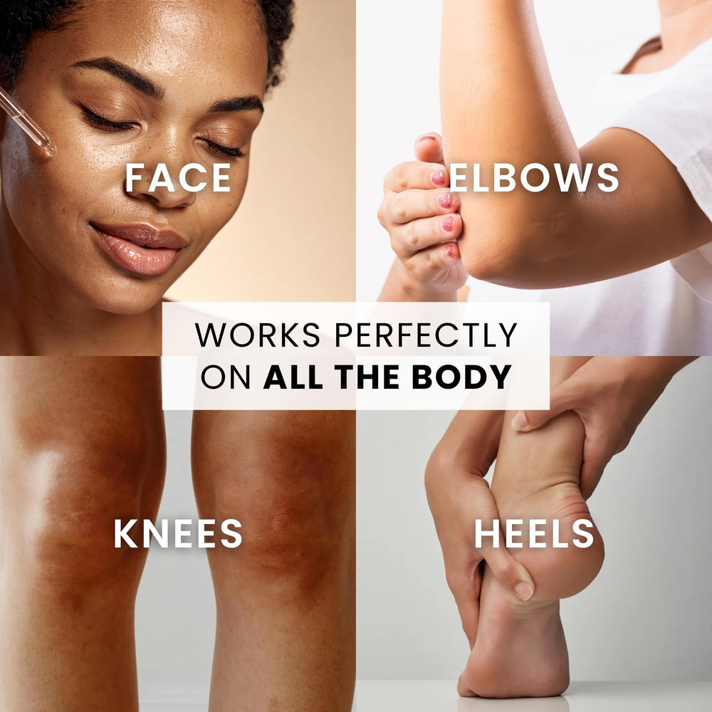 FAIR & WHITE serum applied to skin, showing smooth absorption and even-tone benefit