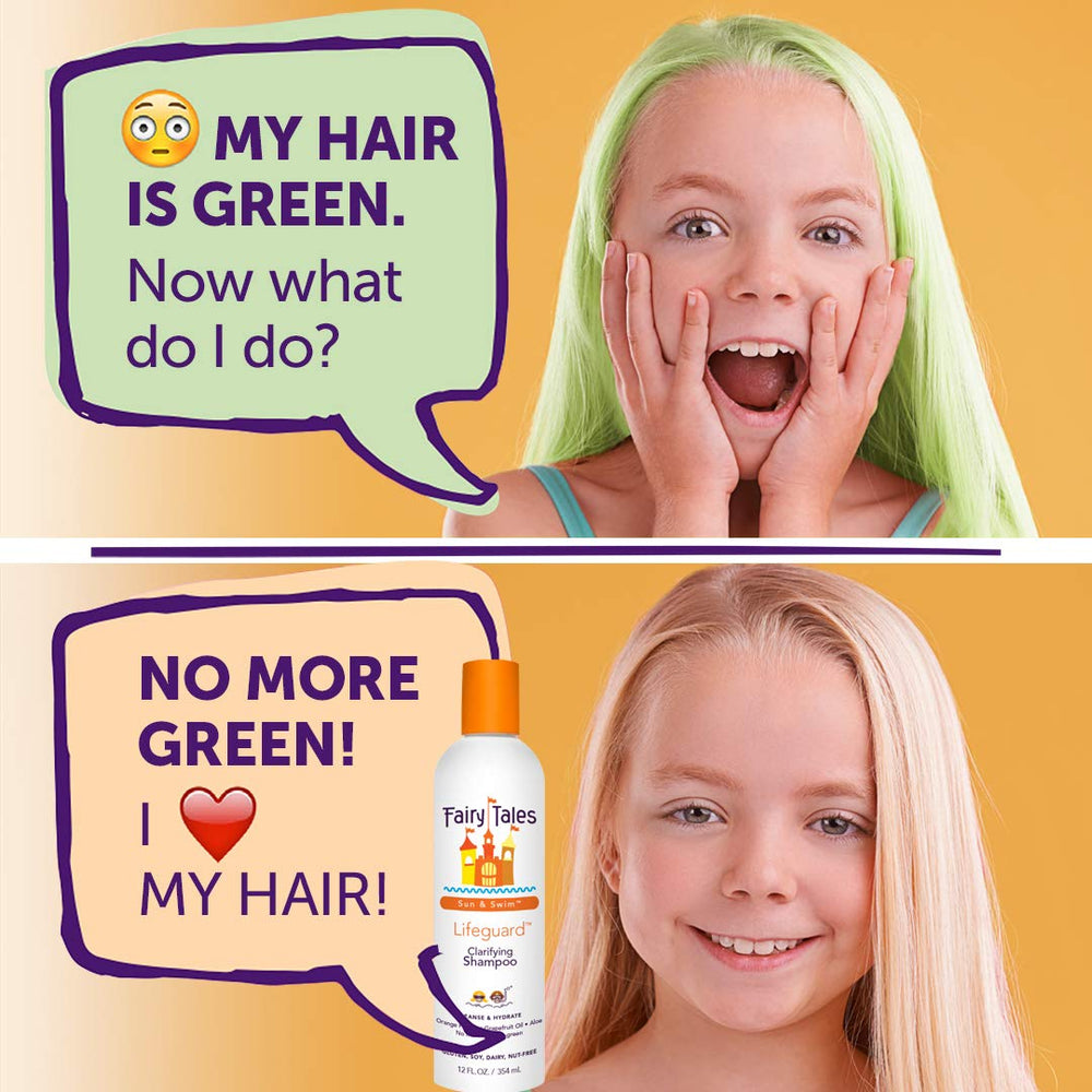 Fairy Tales after‑swim hair result showing softened, detangled hair benefit