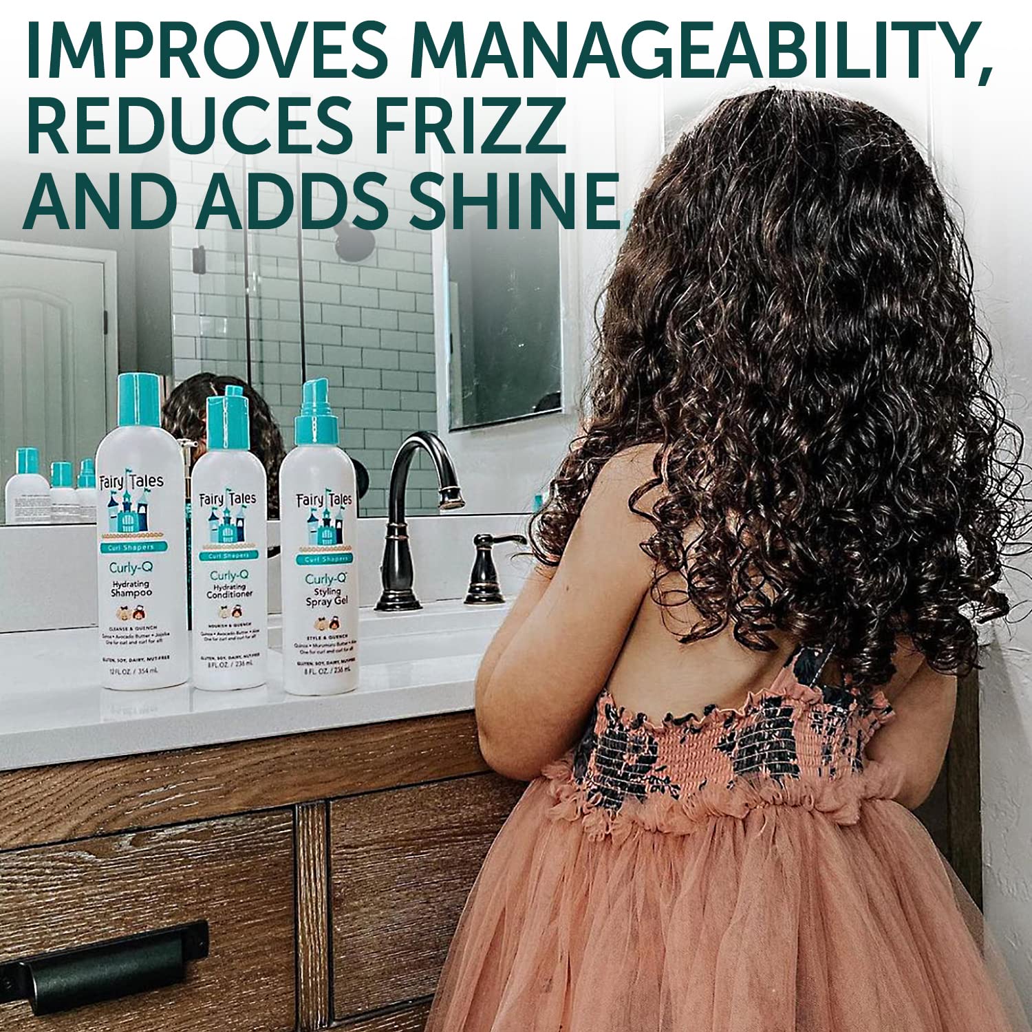 Fairy Tales conditioner cream texture showing moisturizing slip for detangling