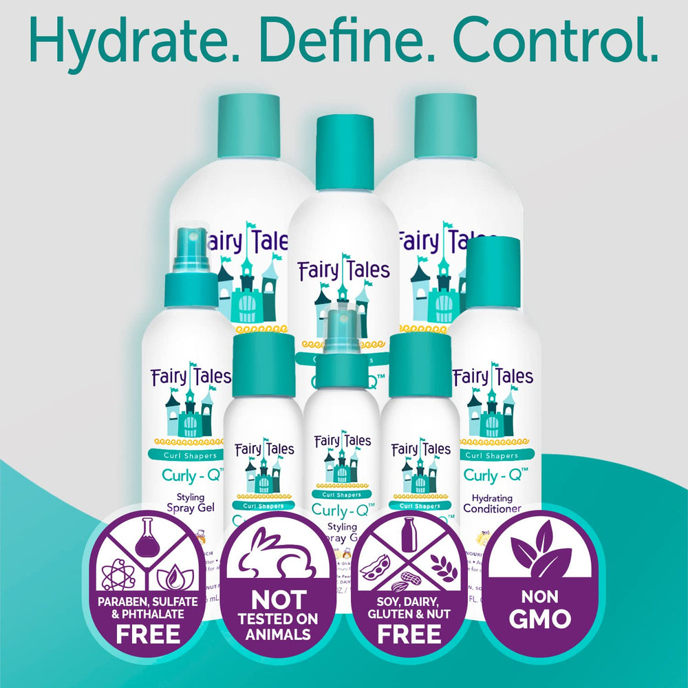 Fairy Tales Curly Q ingredients label highlighting clean formulation