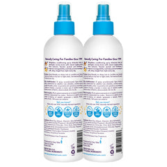 Close-up nozzle spray mist from Fairy Tales for easy detangling benefit