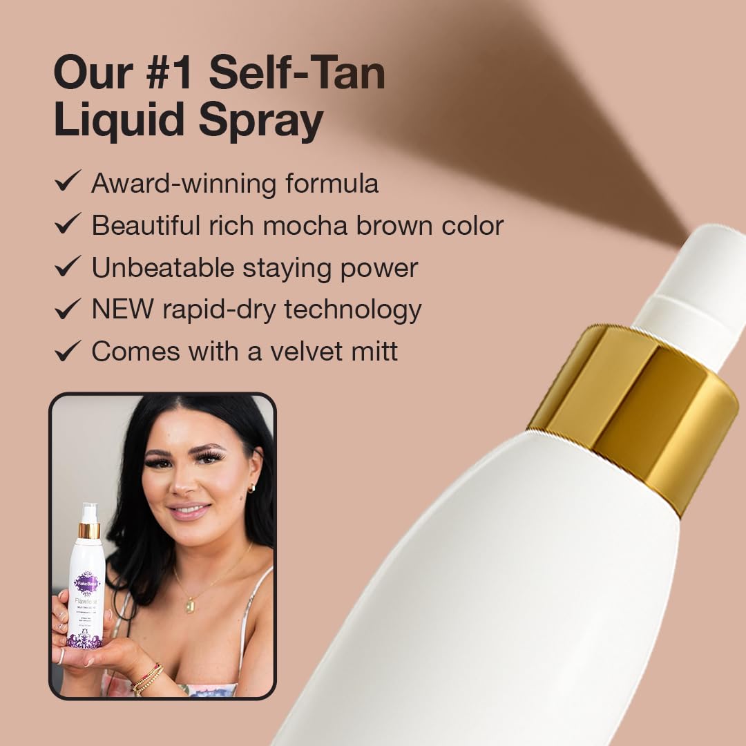 Fake Bake close droplet of liquid showing quick-dry texture benefit