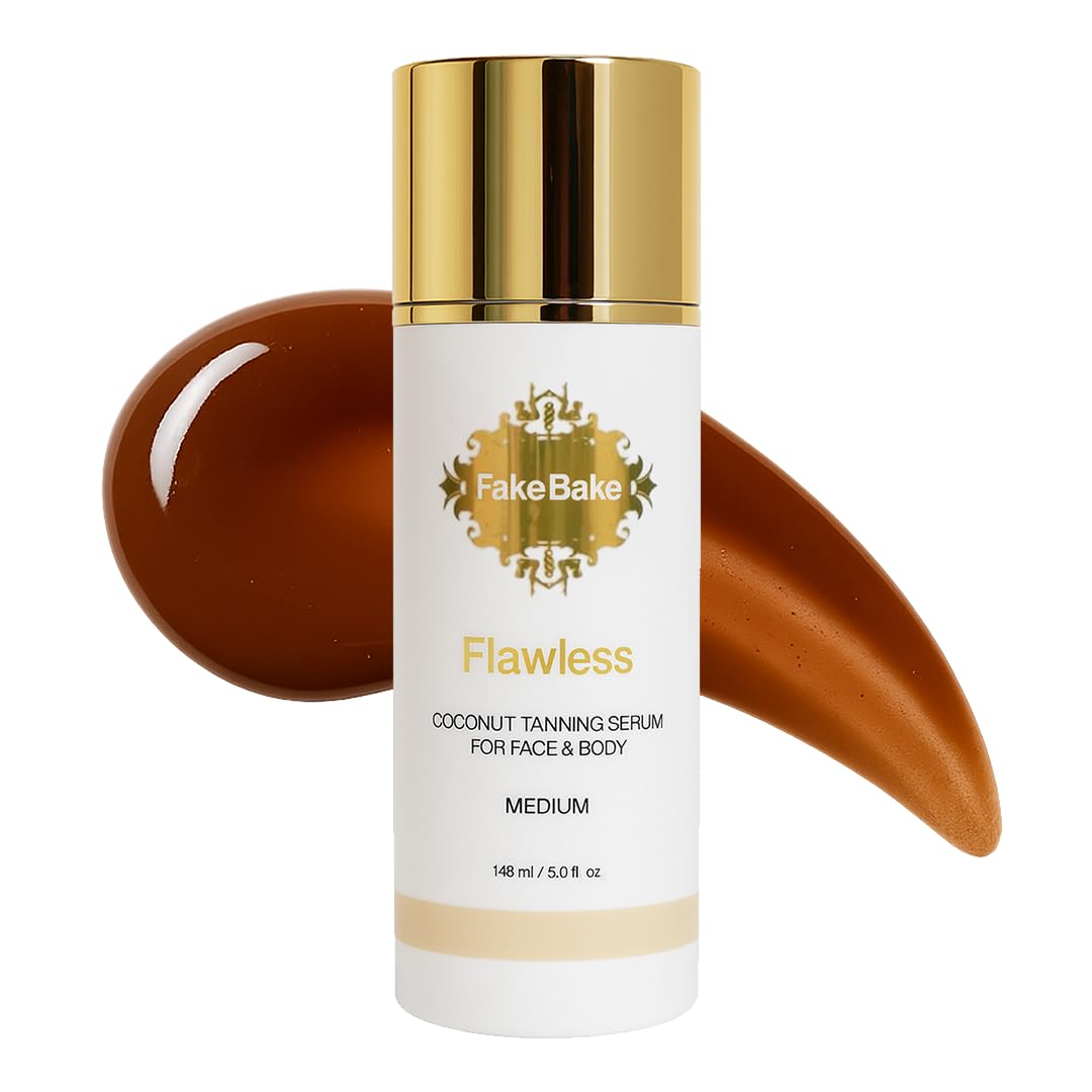 Fake Bake front packaging showing serum bottle and brand benefit