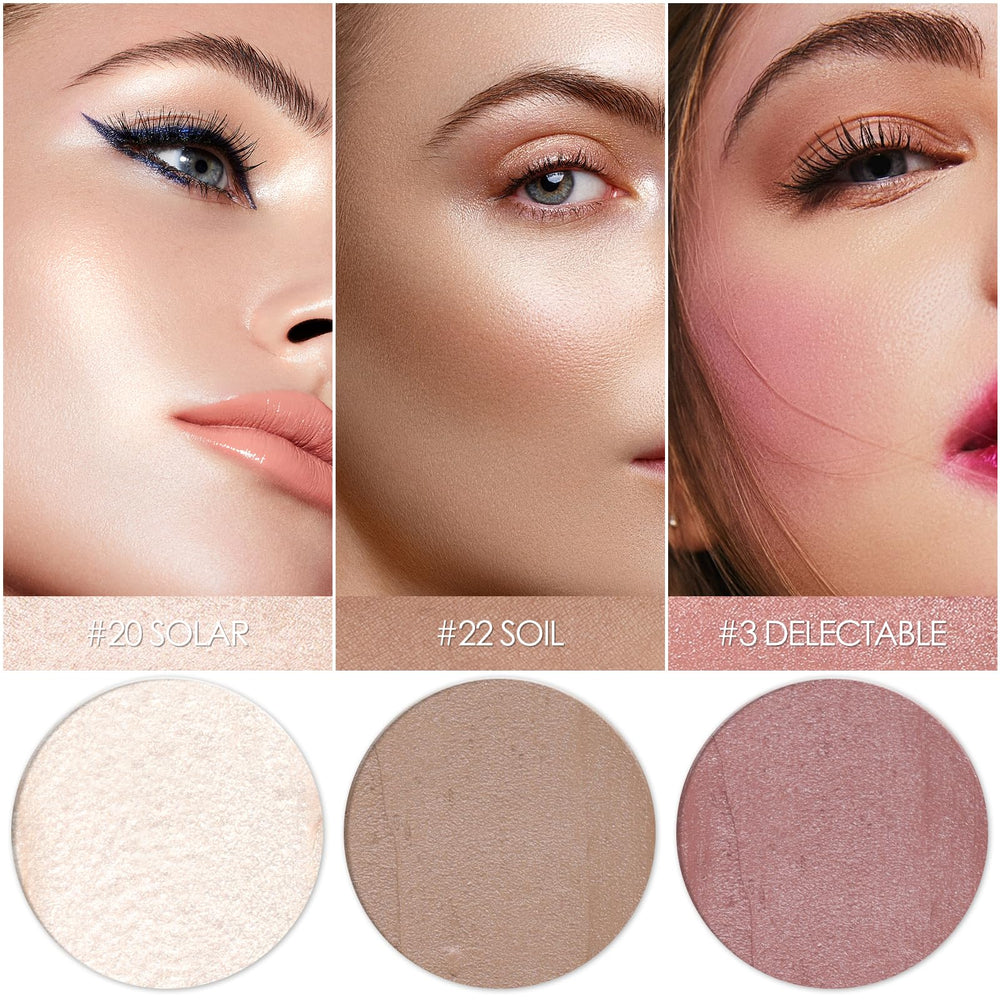 Falocutus swatches of trio shades on skin showing shade matching benefit
