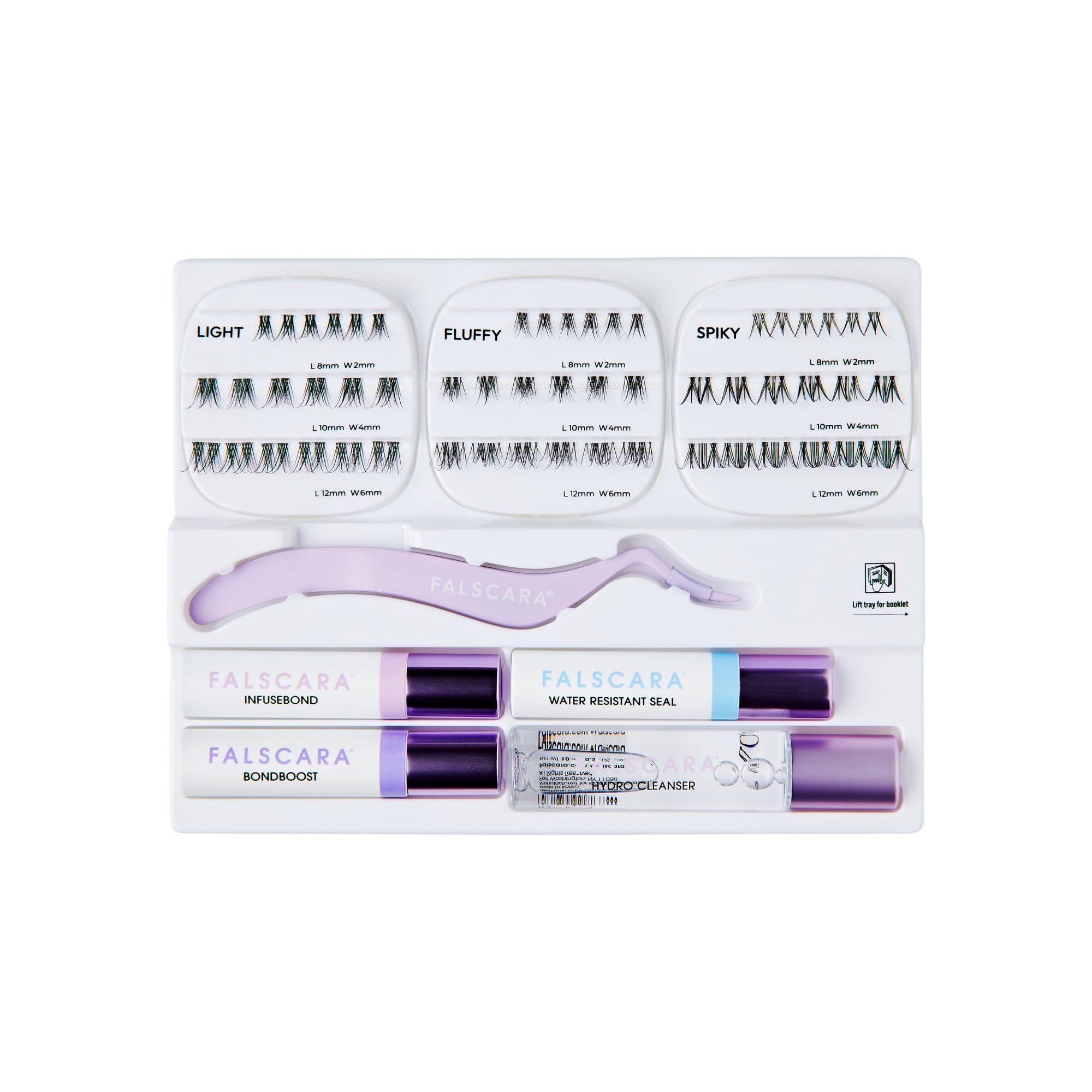 FALSCARA InfuseBond and BondBoost tubes displayed to show adhesive support and conditioning