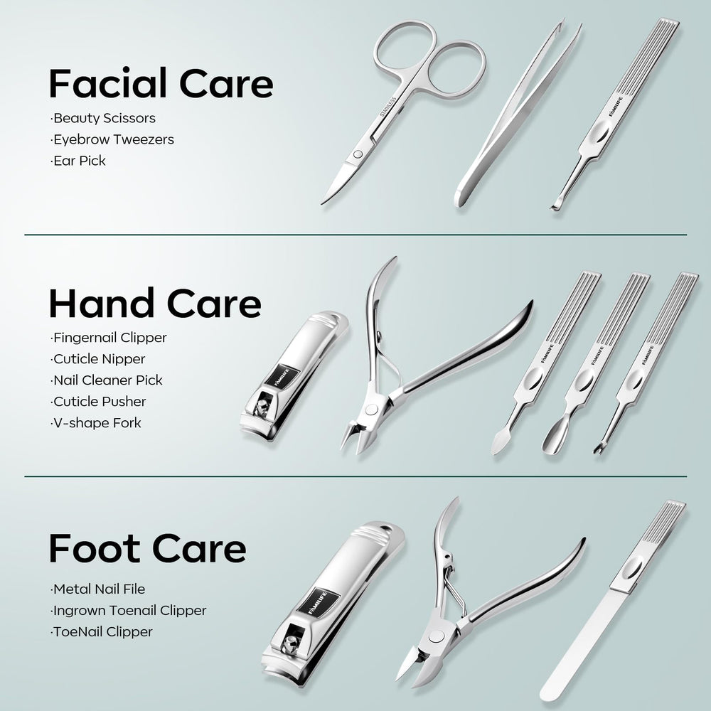 FAMILIFE tweezers and beauty scissors showing precision and grooming control