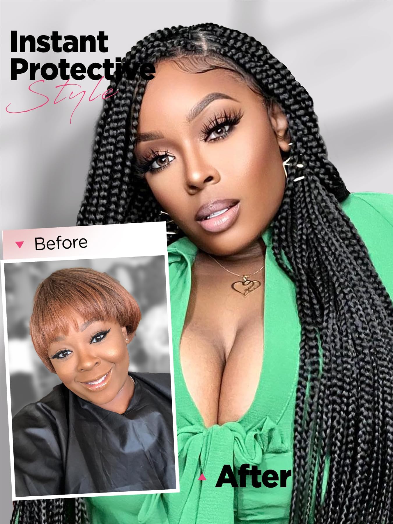 FANCEE boxed package with wig cap and included random gift for complete kit
