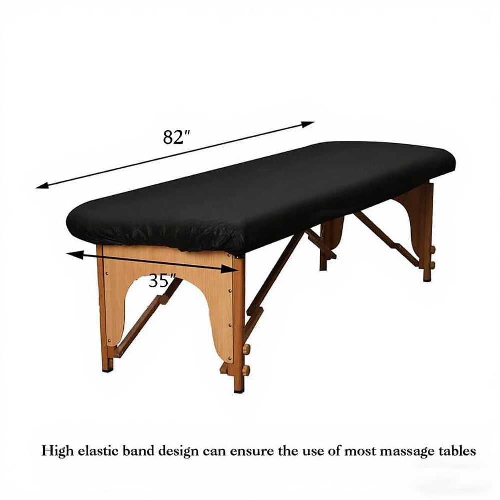Fancystyle spa lifestyle scene with therapist using fitted disposable sheet for clean presentation