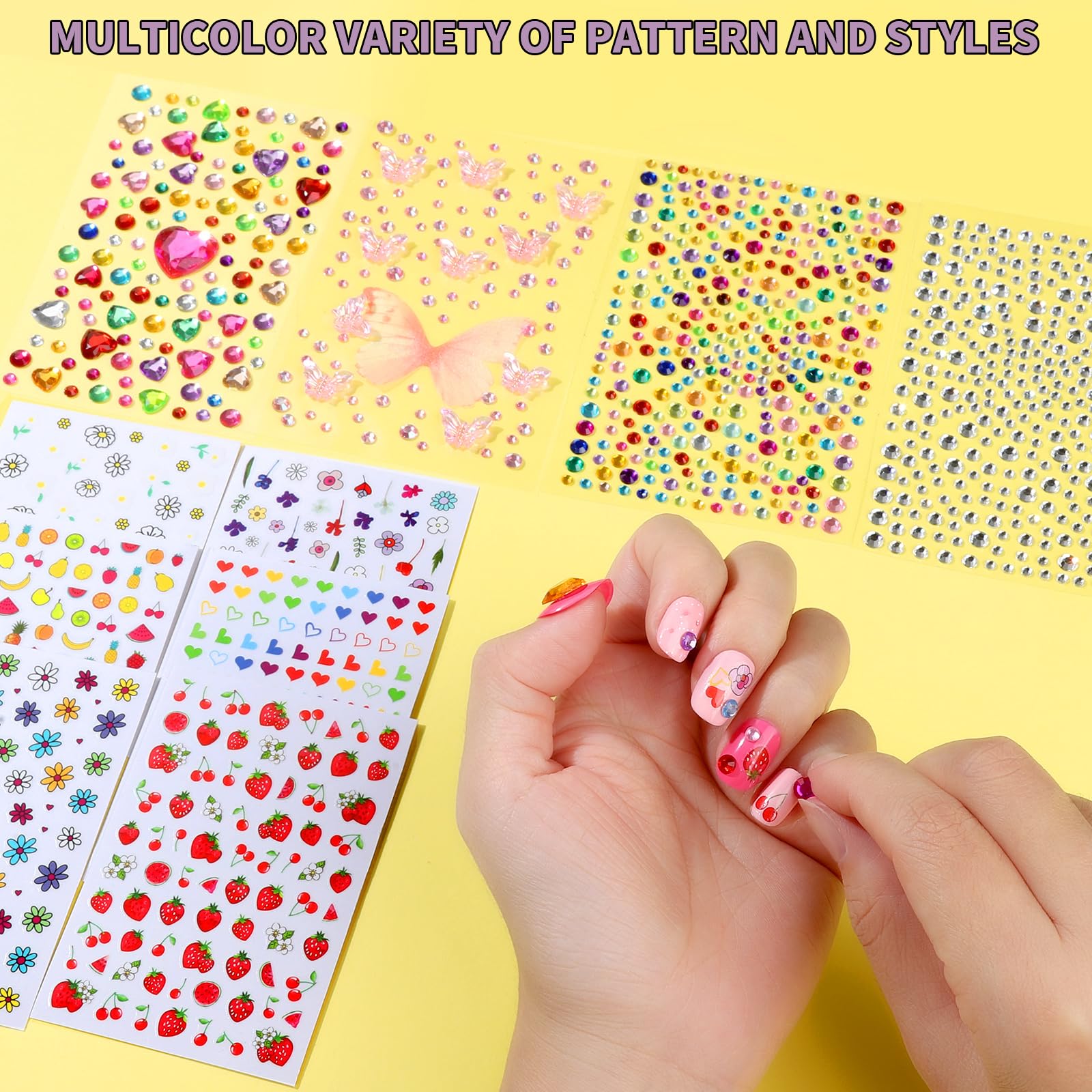 Fandamei gem stickers and face gems for decorative sparkle accents
