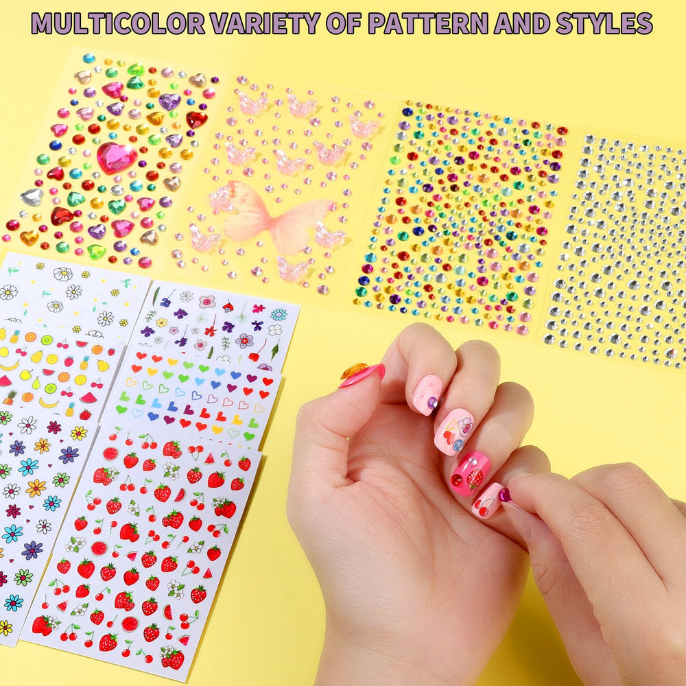 Fandamei gem stickers and face gems for decorative sparkle accents