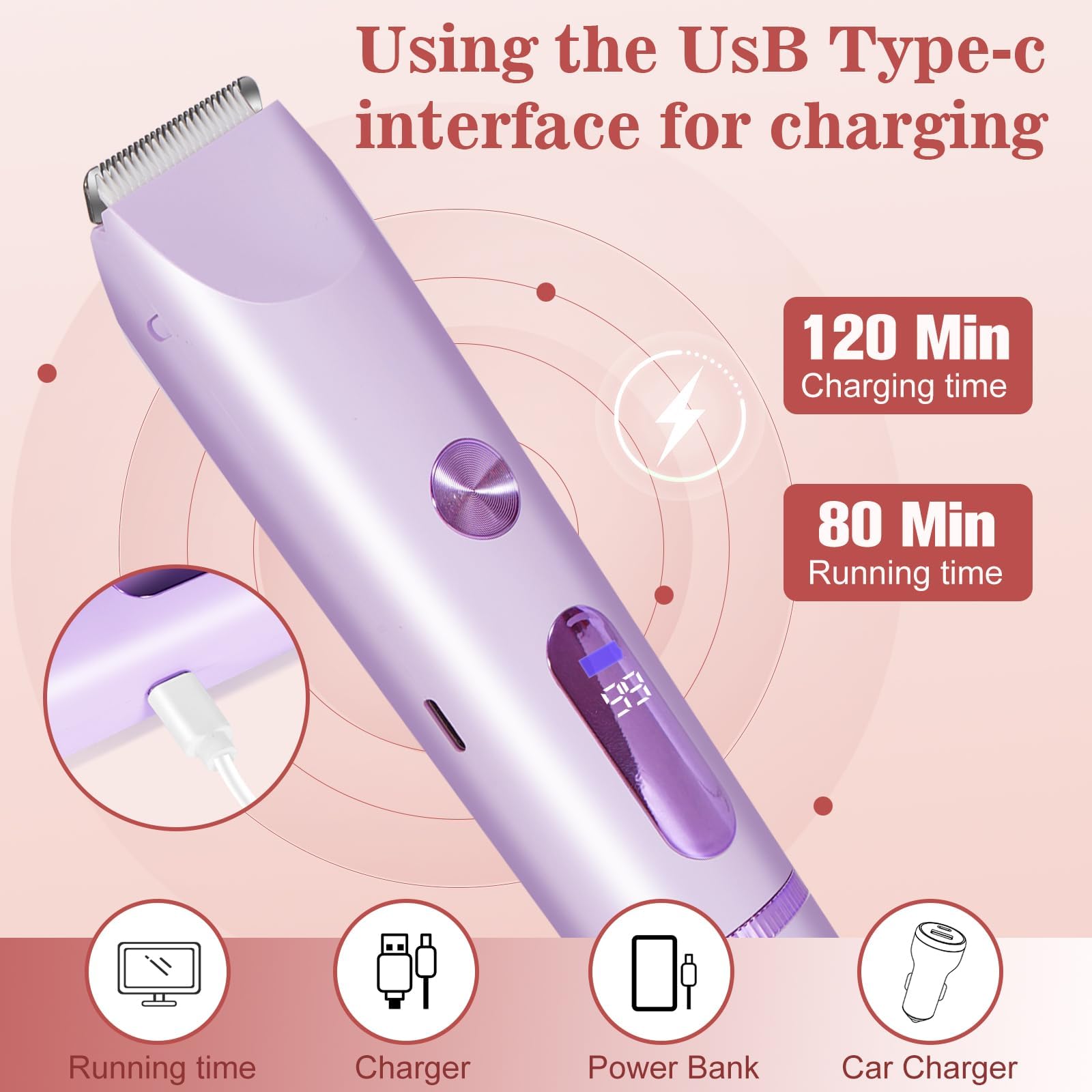 FANKRUAI accessories layout with charging cable showing plug‑and‑go USB recharge advantage