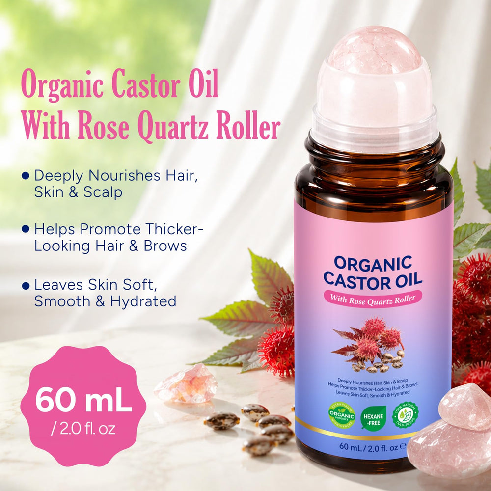 FANSHI rose quartz roller close-up demonstrating smooth, cooling glide benefit