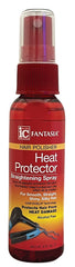 Fantasia heat protector front packaging shows travel-size bottles and convenient heat defense