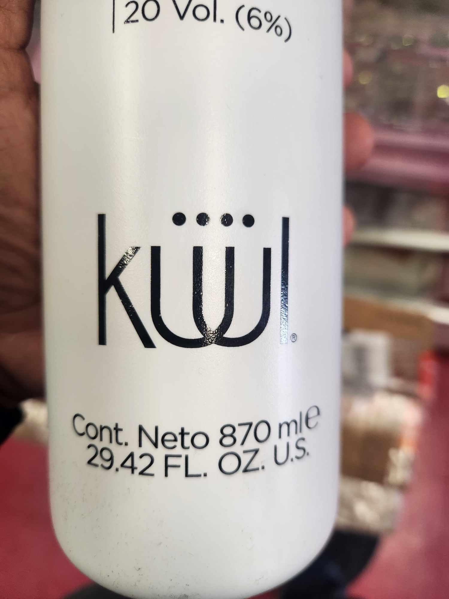 Fantasy Nails Kuül peroxide applied to hair section for precise color control