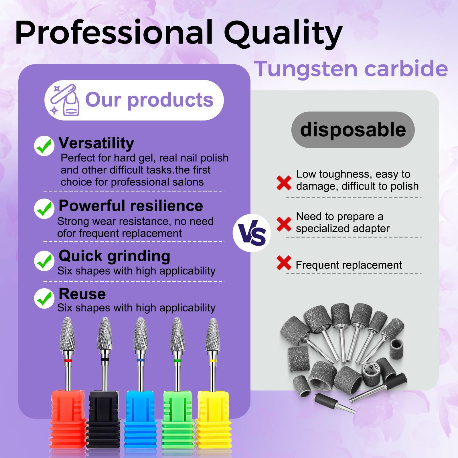 FANTEXY extra-coarse bit texture close-up for fast product removal and efficiency benefit