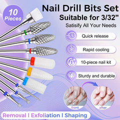 FANTEXY top-down layout of all bits showing variety for versatile nail tasks