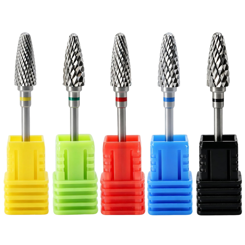 FANTEXY front packaging showing five tungsten carbide bits and box, easy identification benefit