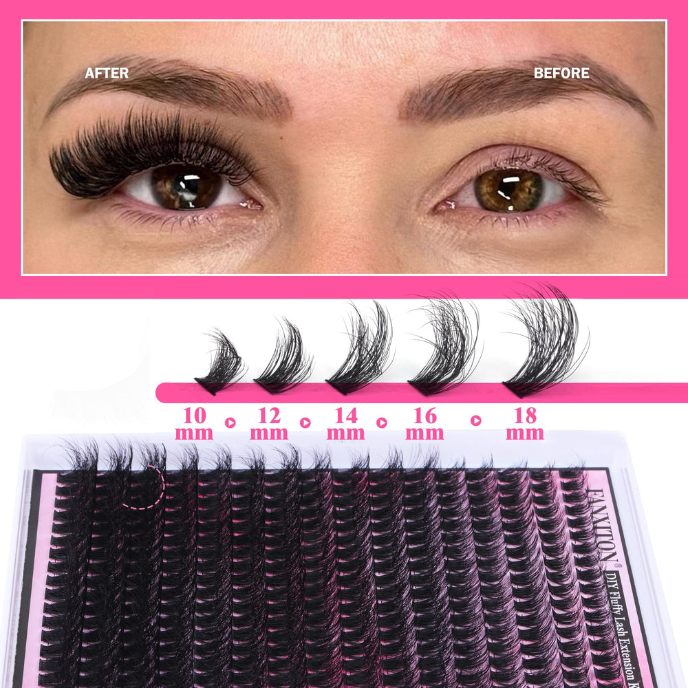 FANXITON close-up of synthetic lash texture for soft natural volume