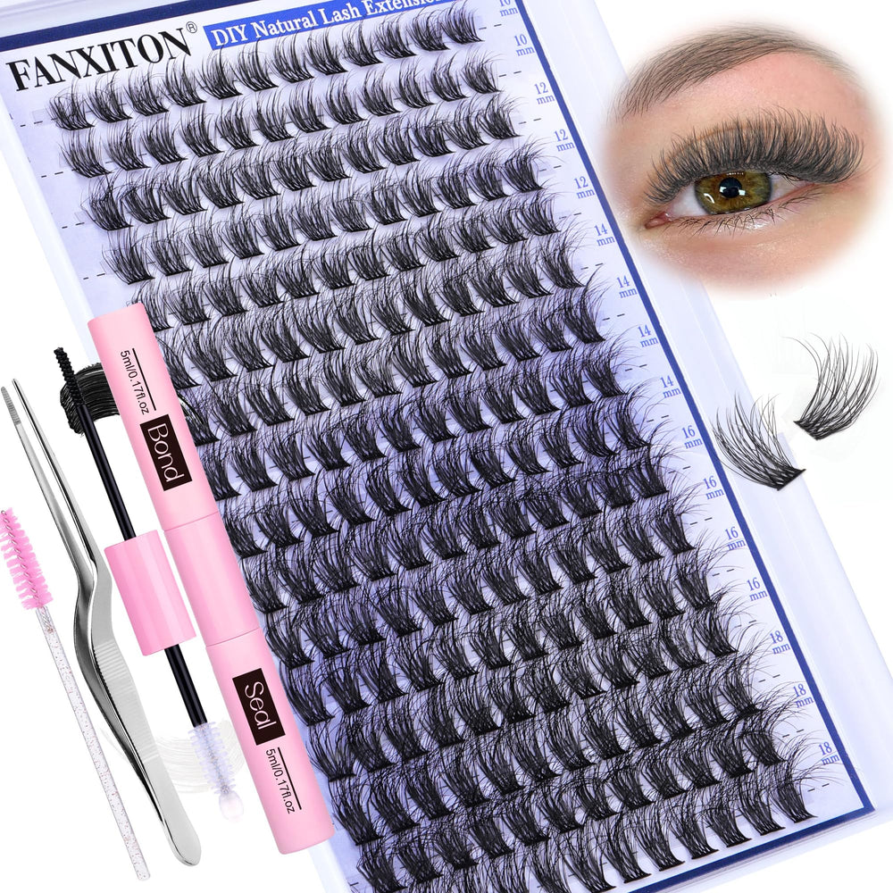 FANXITON front packaging showing full 288pcs kit and included bond for quick at-home use