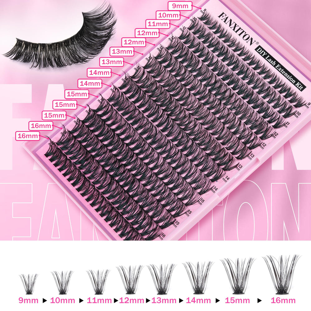FANXITON lifestyle shot of evening makeup highlighting elegant, comfortable lash enhancement